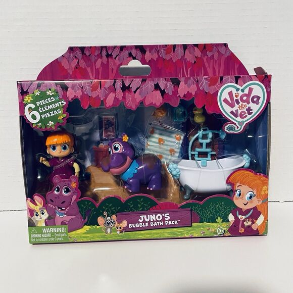Vida The Vet Juno’s Bubble Bath Pack Figures & Accessories 6 Pieces New - Picture 1 of 8